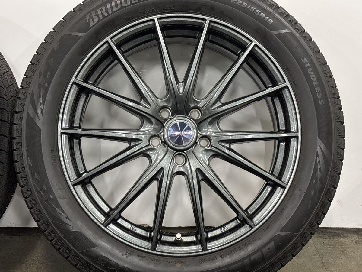 バリ溝 美品】Weds VELVA 19in 7J +40 PCD114.3 ブリヂストン