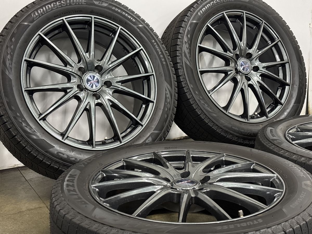 バリ溝 美品】Weds VELVA 19in 7J +40 PCD114.3 ブリヂストン