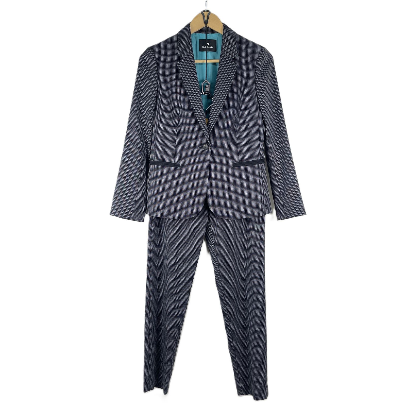 PS　PAUL　SMITH　ポールスミス　スーツ　セットアップ　ジャケット　パンツ　2点セット　サイズ38　総柄　ブラック 6,512円