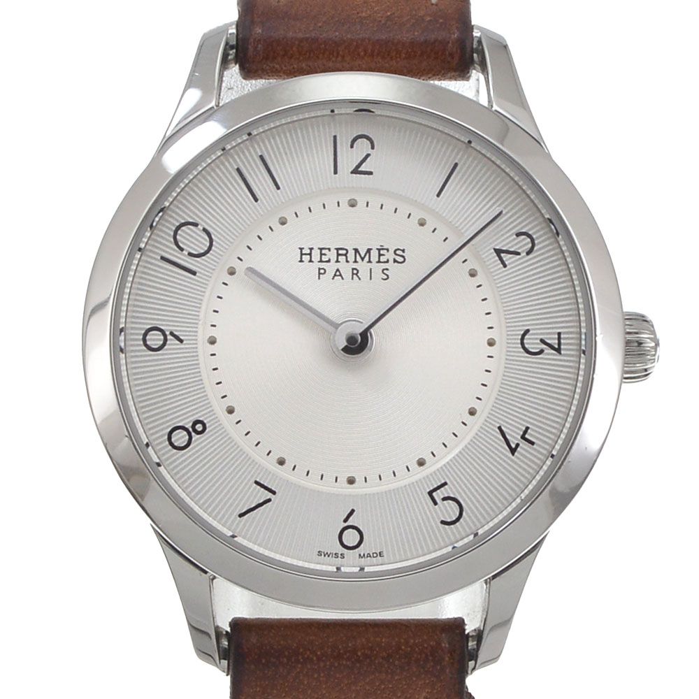 値下 エルメス HERMES CA2.110 スリム ドゥ エルメス クォーツ レディース 美品 I#145015