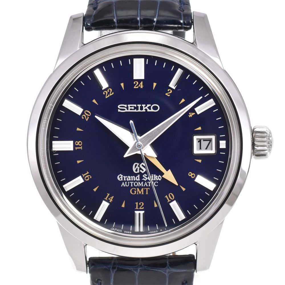 値下 セイコー SEIKO SBGM031/9S66-00D0 グランドセイコー メカニカル GMT 10周年記念 メンズ 美品 箱・保証書付き I#145003