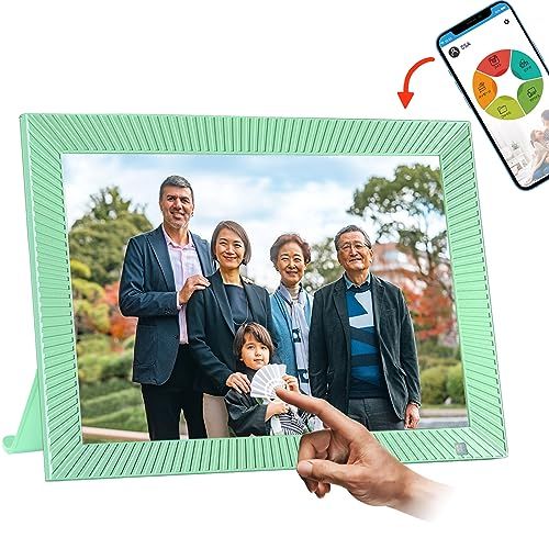 【スマホ連携】WiFi デジタルフォトフレーム 10.1インチ タッチ操作可能 無料アプリでどこからでも写真転送 自動回転 壁掛けOK 大画面IPS液晶ma ca299cf9
