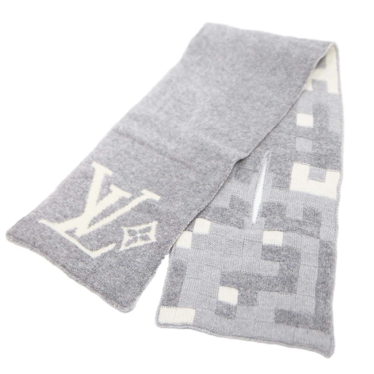 ルイ・ヴィトン グレー マフラー ウール混紡 LOUIS VUITTON マフラー グレー ウール混紡 メンズ ファッション