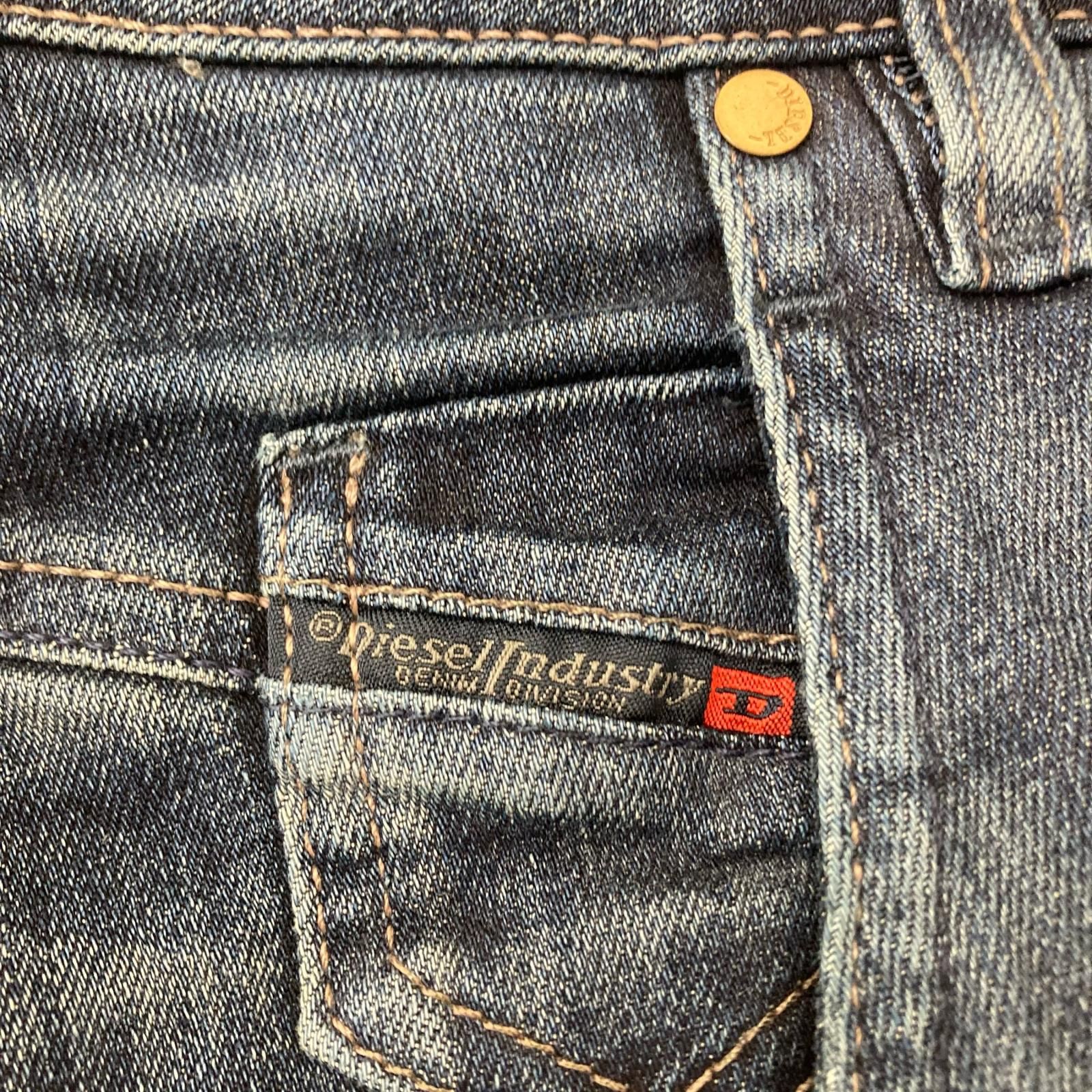 199990 DIESEL ディーゼル Size24 ダメージ加工　デニム　ストレッチ WASH0854T STRETCH ネイビー レディース