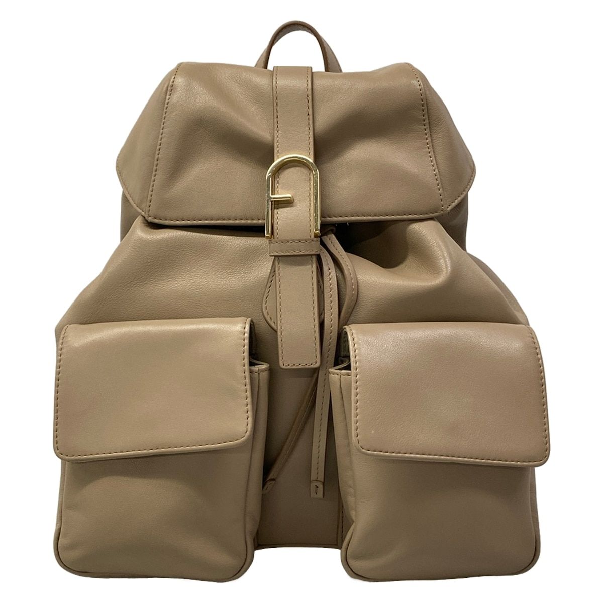 FURLA(フルラ) リュックサック フロー バックパックL WB01085 グレーベージュ レザー