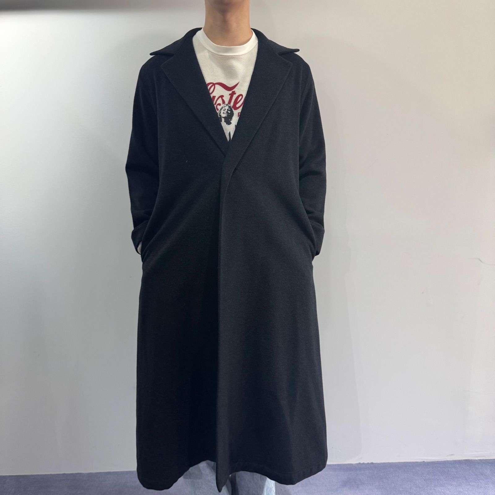Ys YOHJI YAMAMOTO ブラックロングコート　ヨウジヤマモト