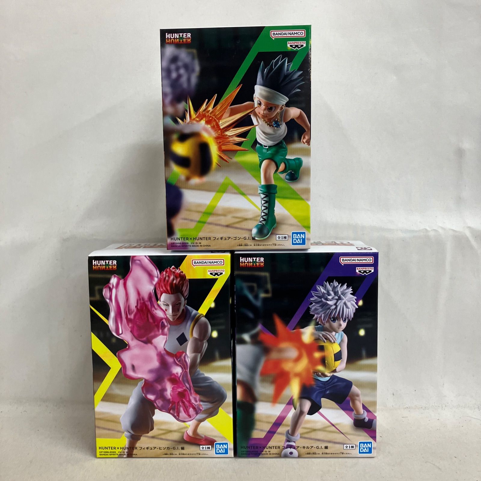 未開封 HUNTER×HUNTER ゴン キルア ヒソカ G.I 編 フィギュア 3個