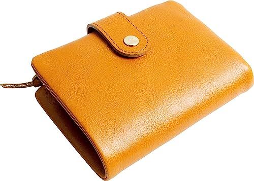 [RafiCaro] 二つ折り財布 ふわっと柔らか 本革 イタリアンレザー 小さい財布 ミニ財布 レディース カード入れ 小銭入れ ボタン留め ブラウンpms 61636059