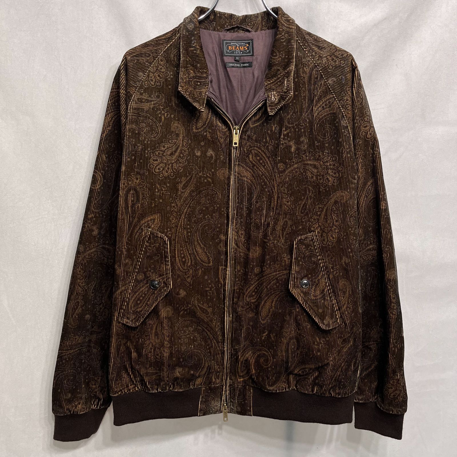 BEAMS PLUS BEAMS+ ビームスプラス ● 21F-BP051 ペイズリー総柄コーデュロイスイングトップダブルジップブルゾン ジャケット