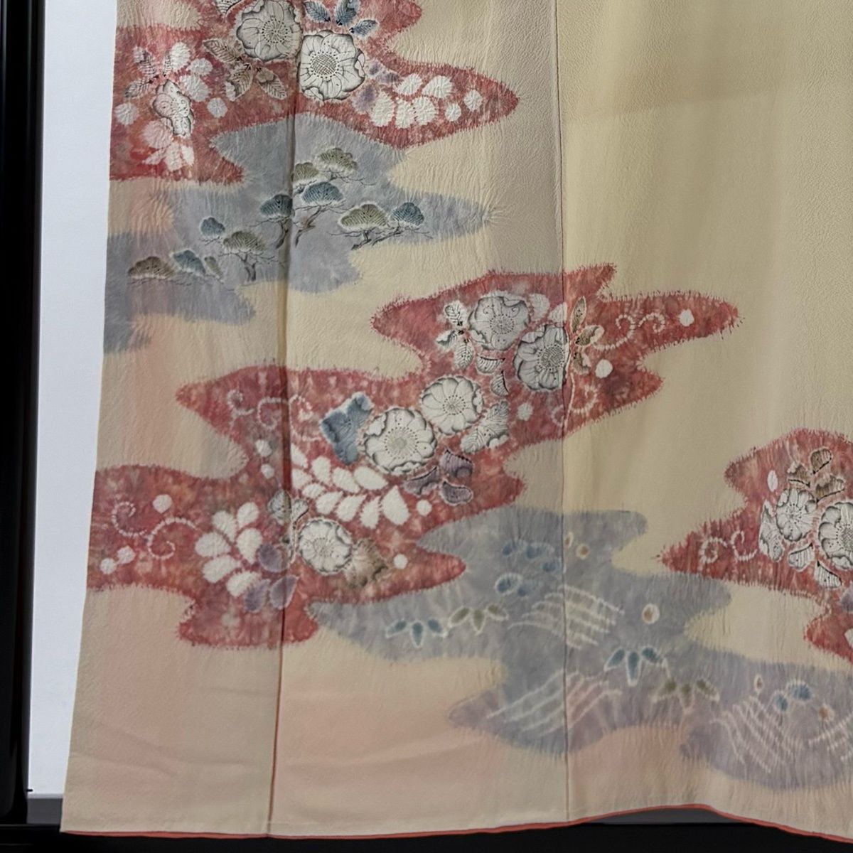 在庫一掃】 訪問着 身丈157cm 裄丈64.5cm M 袷 滝泰 落款 辻が花 霞