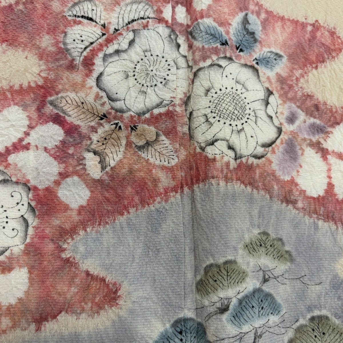 在庫一掃】 訪問着 身丈157cm 裄丈64.5cm M 袷 滝泰 落款 辻が花 霞