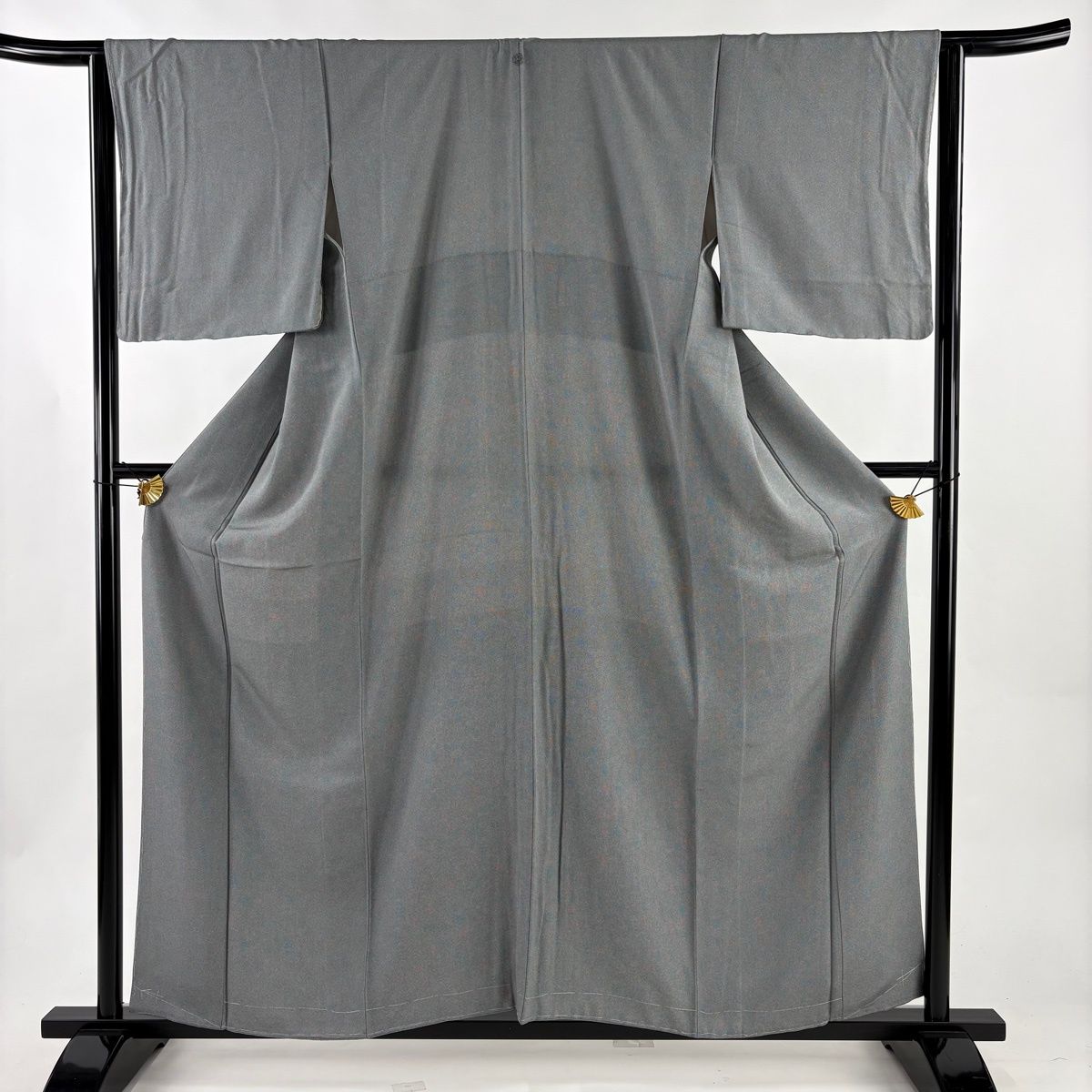 在庫一掃】 江戸小紋 身丈158cm 裄丈63.5cm S 袷 鮫 灰色 正絹 名品 一