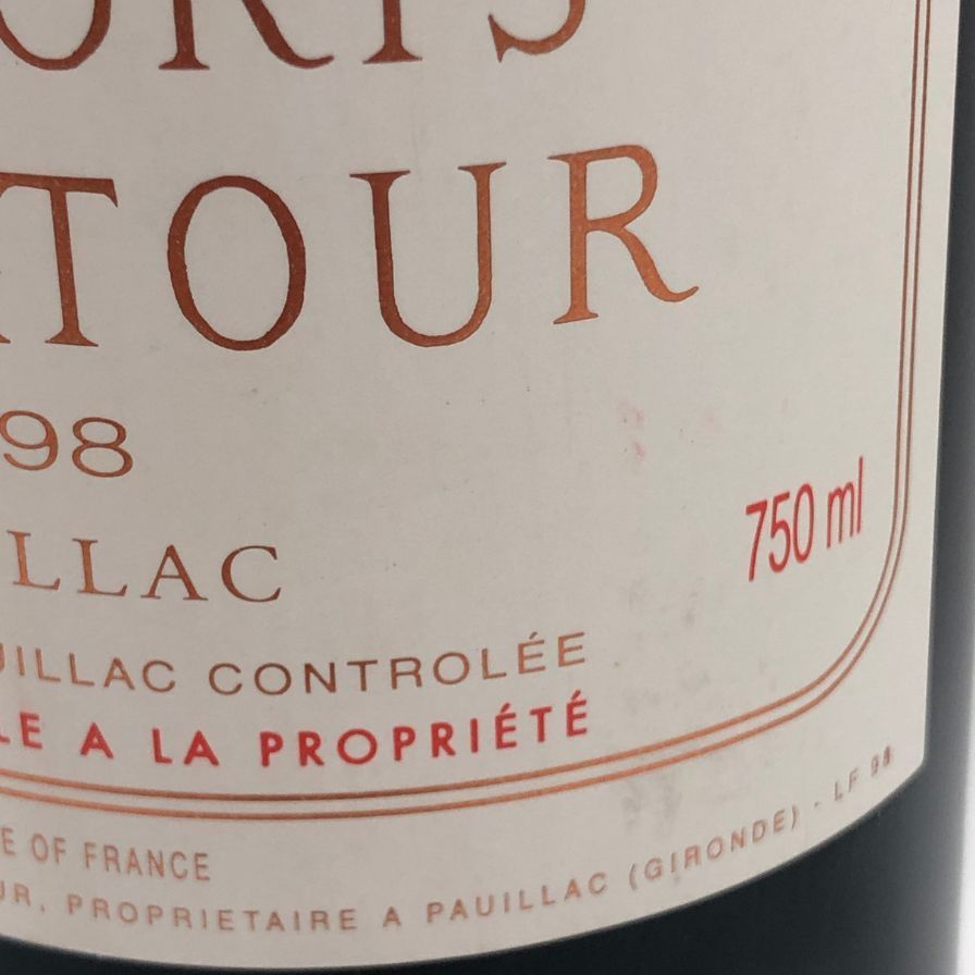 LES FORTS DE LATOUR レフォールドラトゥール1998 de Les 0 Château
