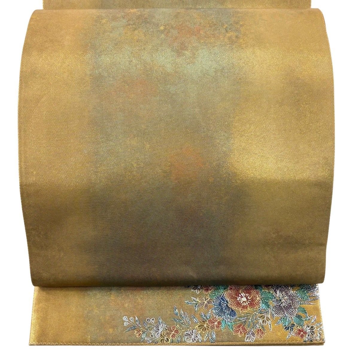 【在庫一掃】 袋帯 逸品 証紙 箔 金色 六通 正絹 【中古】