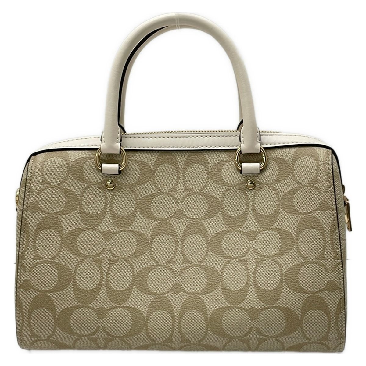コーチ F83607 ハンドバッグ ベージュ  COACH シグネチャー CCキャンバス COACH(コーチ) ハンドバッグ美品 ミニシグネチャー柄 F83607 カーキ