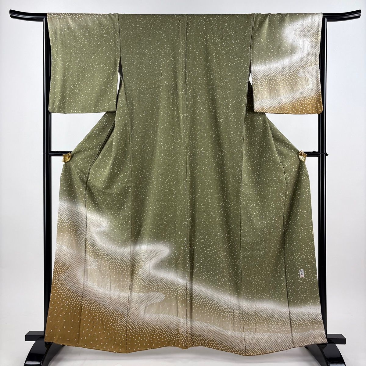 在庫一掃】 付下げ 身丈162.5cm 裄丈65cm M 袷 落款 霞 幾何学模様