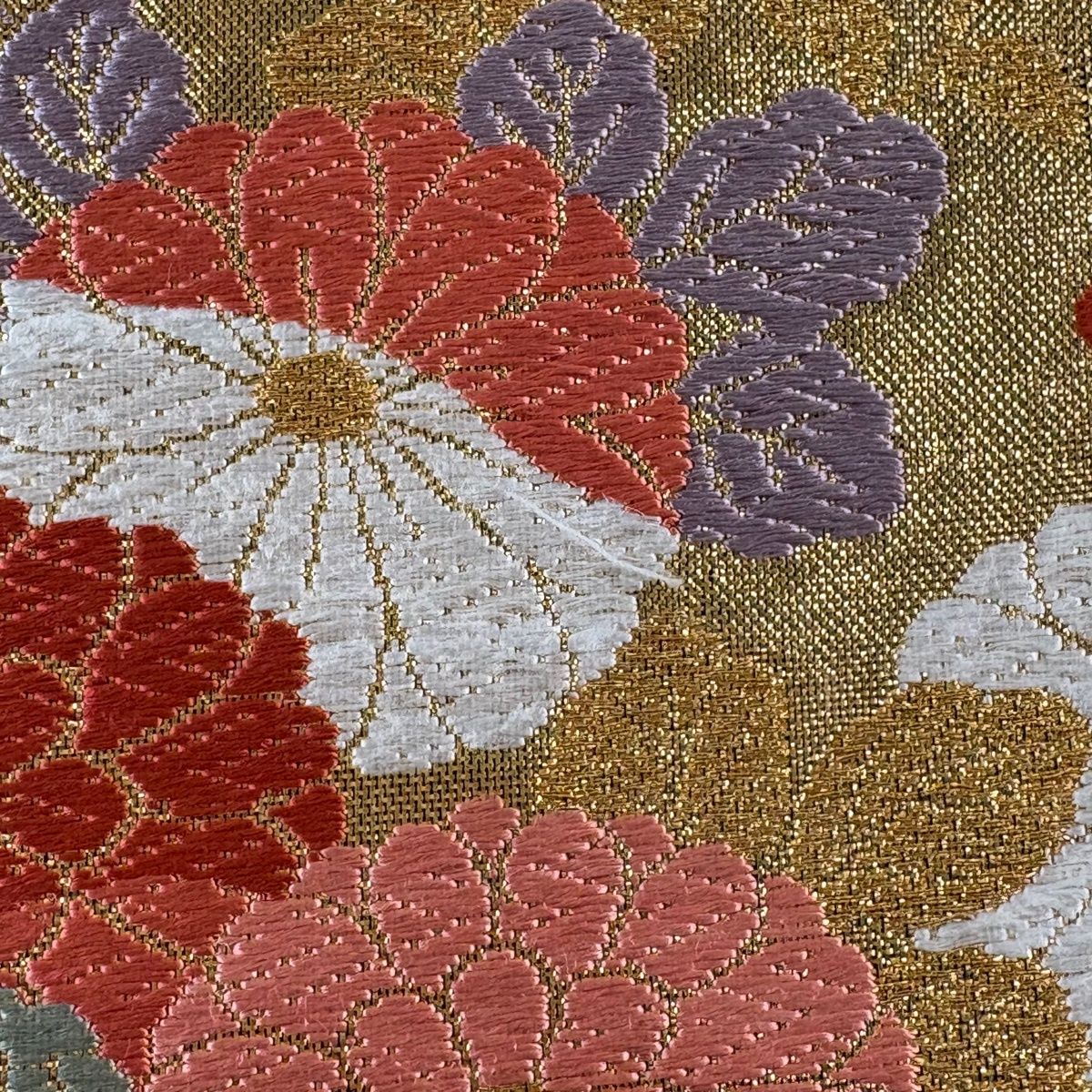 在庫一掃】 【美品】 袋帯 秀品 丸文 草花 箔 唐織 黒 六通 正絹 在庫一掃】 【美品】 袋帯 秀品 丸文 草花 箔 唐織 黒 六通 正絹