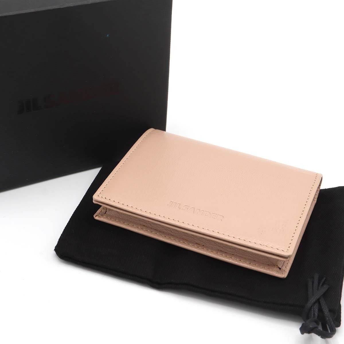 JIL SANDER ジルサンダー カードケース ピンクベージュ 名刺入れ 箱袋