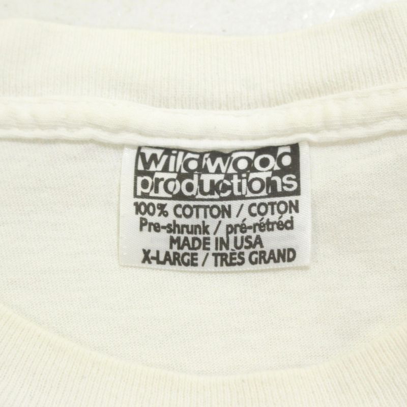 80s USA製 vintage WILDWOOD PRODUCTIONS 北斎 アート カットオフ 半袖Ｔシャツ メンズ 表記XLサイズ