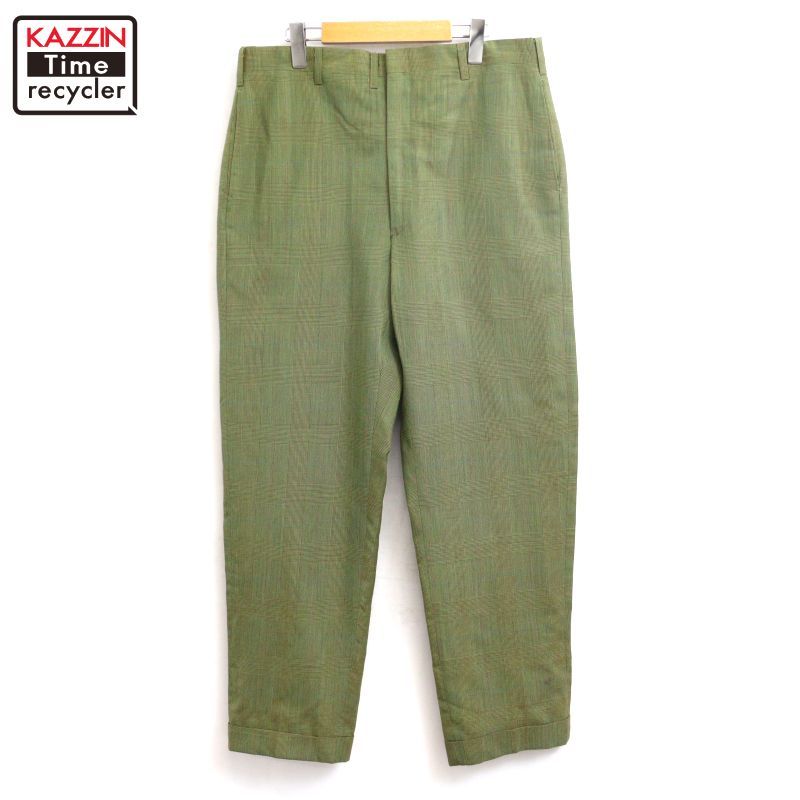 60s vintage HAGGAR チェック柄 スラックスパンツ メンズ Lサイズ相当