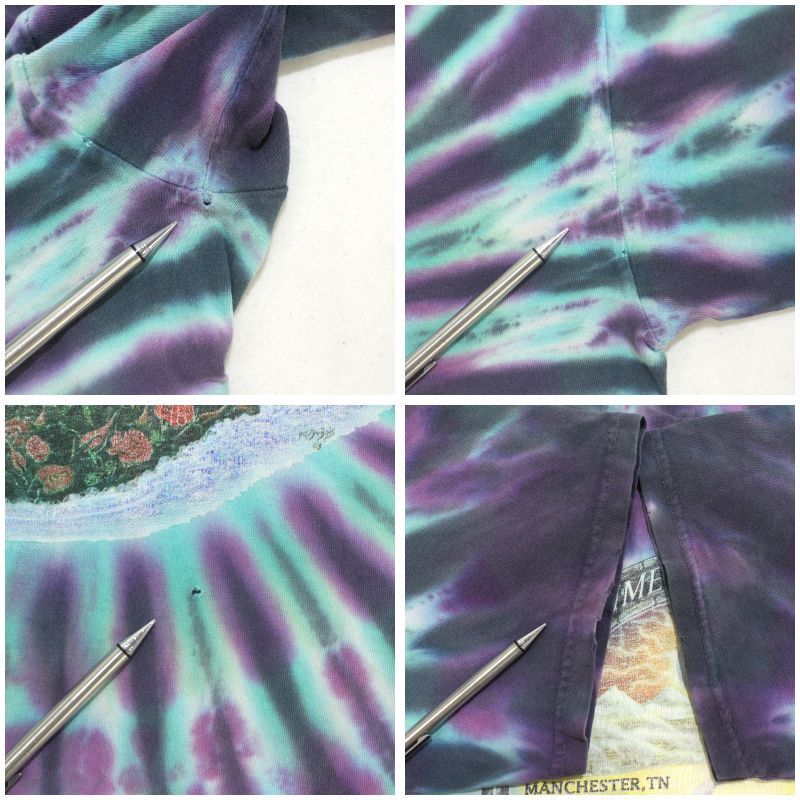 00s グレイトフルデッド Grateful Dead Anvil タイダイ柄 襤褸 バンドＴシャツ メンズ 表記Mサイズ