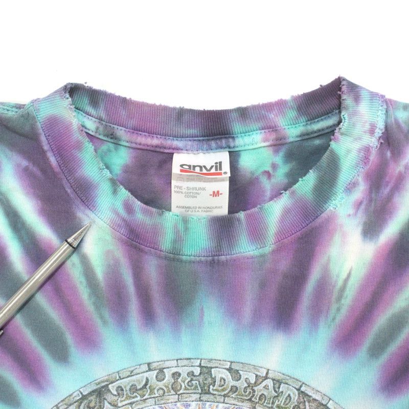 00s グレイトフルデッド Grateful Dead Anvil タイダイ柄 襤褸 バンドＴシャツ メンズ 表記Mサイズ