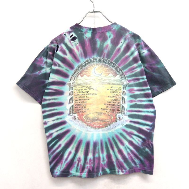 00s グレイトフルデッド Grateful Dead Anvil タイダイ柄 襤褸 バンドＴシャツ メンズ 表記Mサイズ