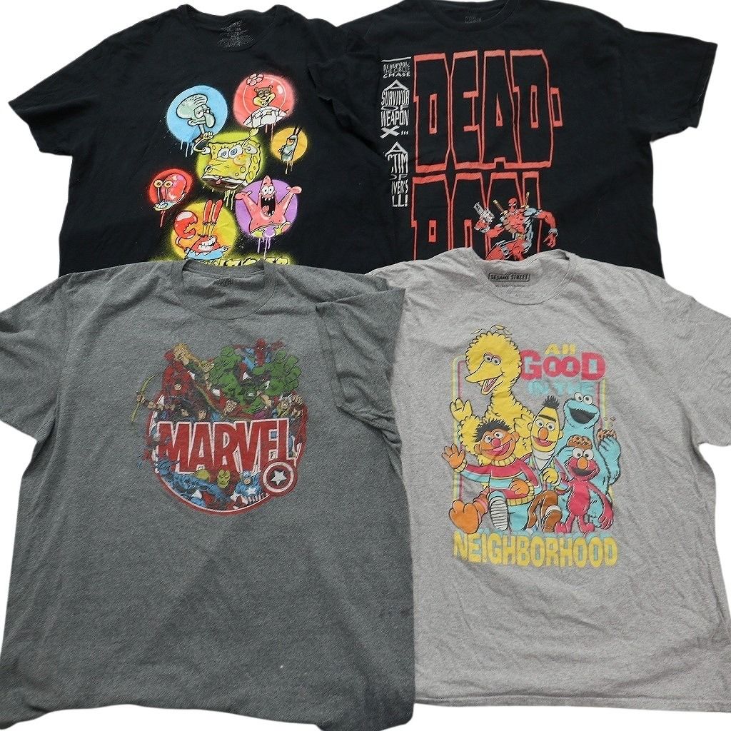 古着卸 まとめ キャラクター Tシャツ 16枚セット ( メンズ 2XL ) ディズニー ミッキー ダンボ スポンジボブ マーベル 中古 古着 NE8043 古着卸 まとめ キャラクター Tシャツ 16枚セット ( メンズ 2XL ) ディズニー ミッキー ダンボ スポンジボブ マーベル 中古 古着 NE8043