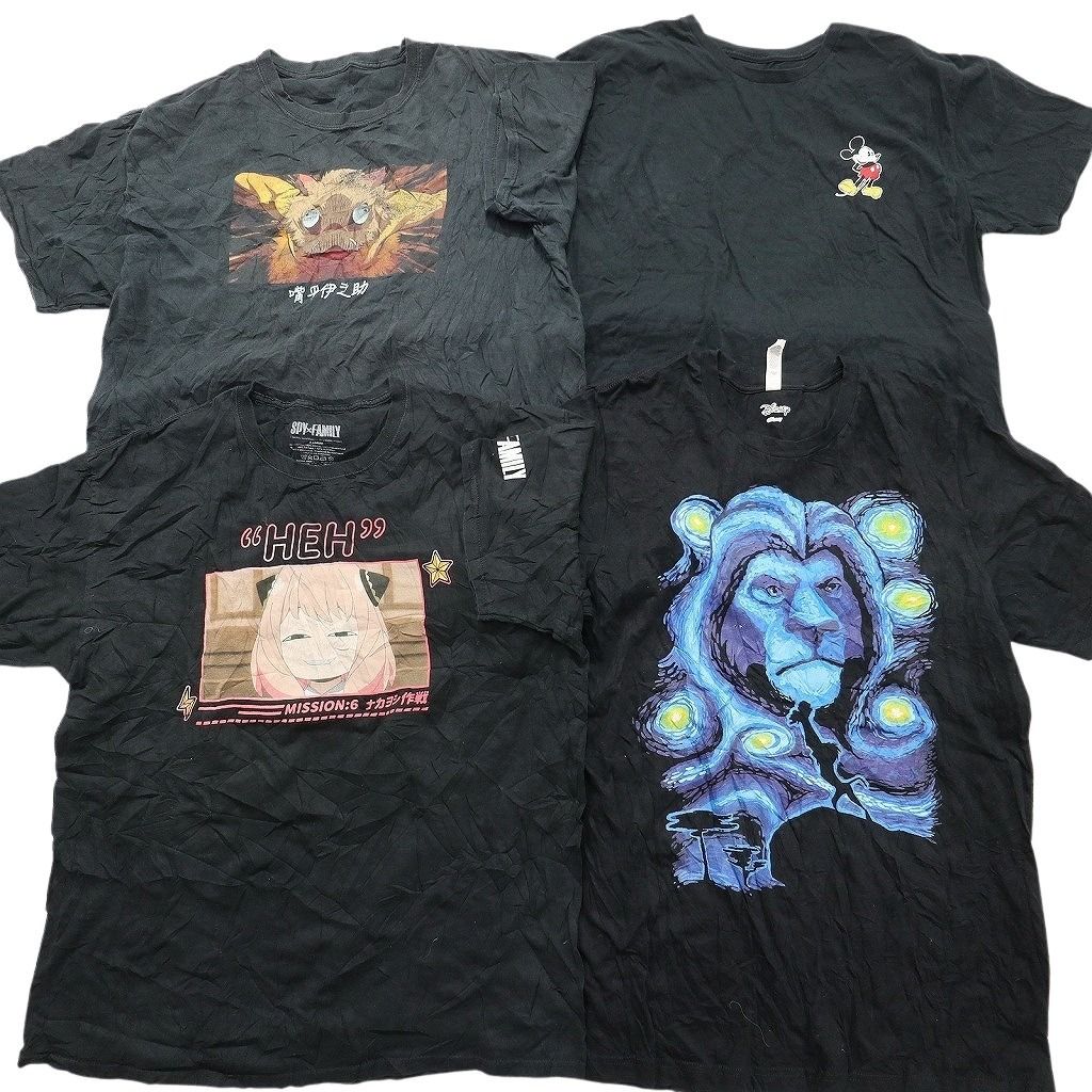 古着卸 まとめ売り キャラクター Tシャツ 16枚セット ( メンズ XL/2XL ) ディズニー ミッキー スターウォーズ ヴェノム 中古 古着 NE8044