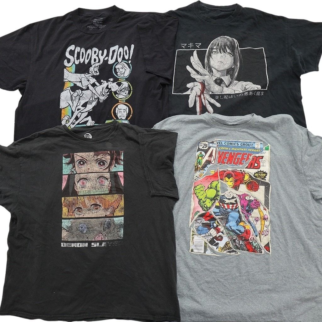 古着卸 まとめ売り キャラクター Tシャツ 16枚セット ( メンズ XL/2XL ) ディズニー ミッキー スターウォーズ ヴェノム 中古 古着 NE8044