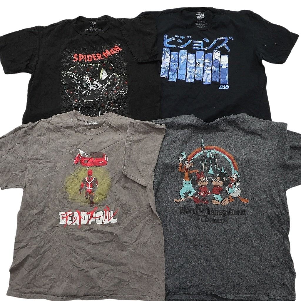 古着卸 まとめ キャラクター Tシャツ 16枚セット ( メンズ XL ) ディズニー ミッキー マーベル ヴェノム スターウォーズ 中古 古着 NE8045 古着卸 まとめ キャラクター Tシャツ 16枚セット ( メンズ XL ) ディズニー ミッキー マーベル ヴェノム スターウォーズ 中古 古着 NE8045