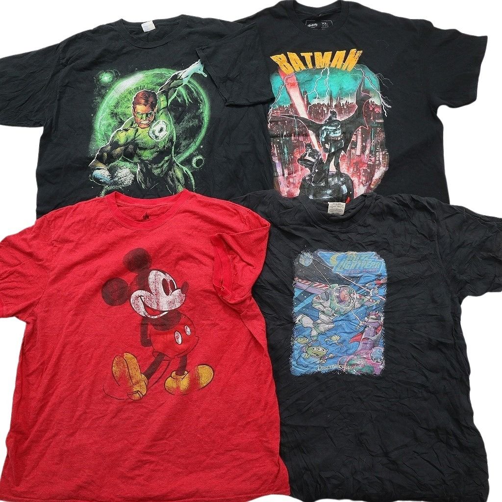 古着卸 まとめ売り キャラクター Tシャツ 16枚セット ( メンズ XL ) ディズニー ミッキー トイストーリー スターウォーズ 中古 古着 NE8046