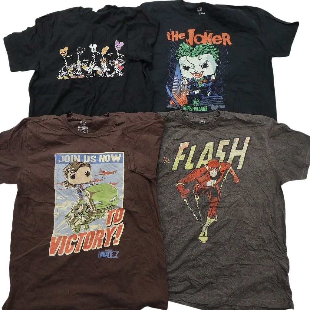 古着卸 まとめ売り キャラクター Tシャツ 16枚セット ( メンズ XL ) ディズニー ミッキー トイストーリー スターウォーズ 中古 古着 NE8046