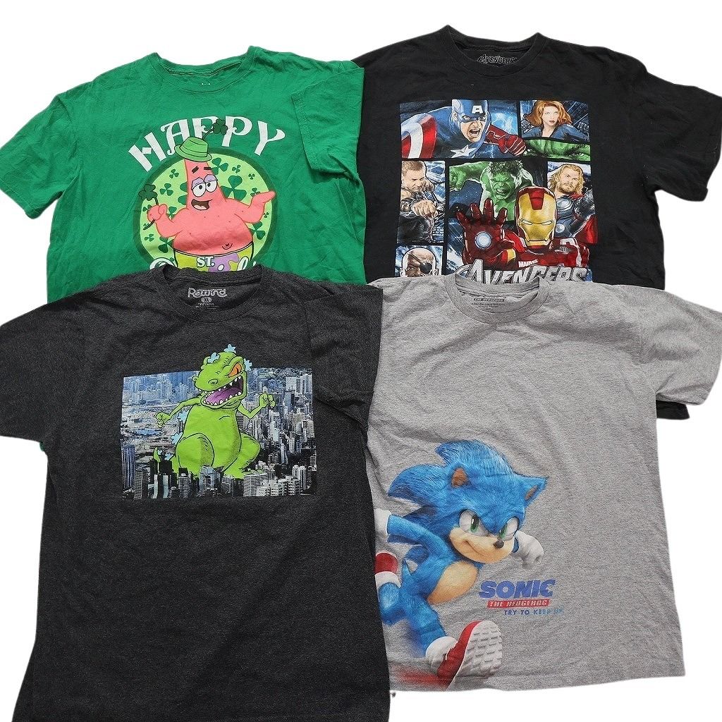 古着卸 まとめ売り キャラクター Tシャツ 16枚セット ( メンズ XL ) スヌーピー マーベル ソニック ライオンキング 中古 古着 NE8048 古着卸 まとめ売り キャラクター Tシャツ 16枚セット ( メンズ XL ) スヌーピー マーベル ソニック ライオンキング 中古 古着 NE8048