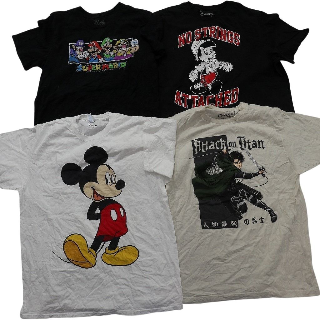 古着卸 まとめ売り キャラクター Tシャツ 16枚セット ( メンズ L/XL ) スターウォーズ ディズニー ミッキー リンク 中古 古着 NE8049 古着卸 まとめ売り キャラクター Tシャツ 16枚セット ( メンズ L/XL ) スターウォーズ ディズニー ミッキー リンク 中古 古着 NE8049