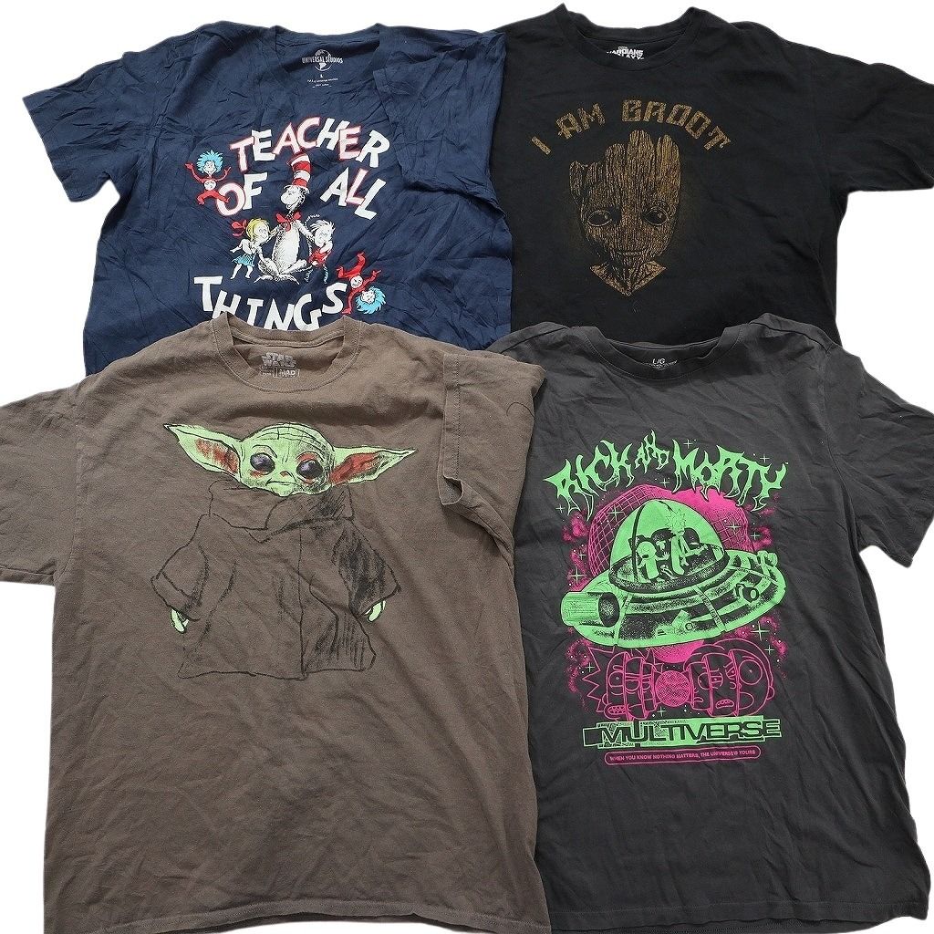 古着卸 まとめ売り キャラクター Tシャツ 16枚セット ( メンズ L/XL ) スターウォーズ ディズニー ミッキー リンク 中古 古着 NE8049 古着卸 まとめ売り キャラクター Tシャツ 16枚セット ( メンズ L/XL ) スターウォーズ ディズニー ミッキー リンク 中古 古着 NE8049