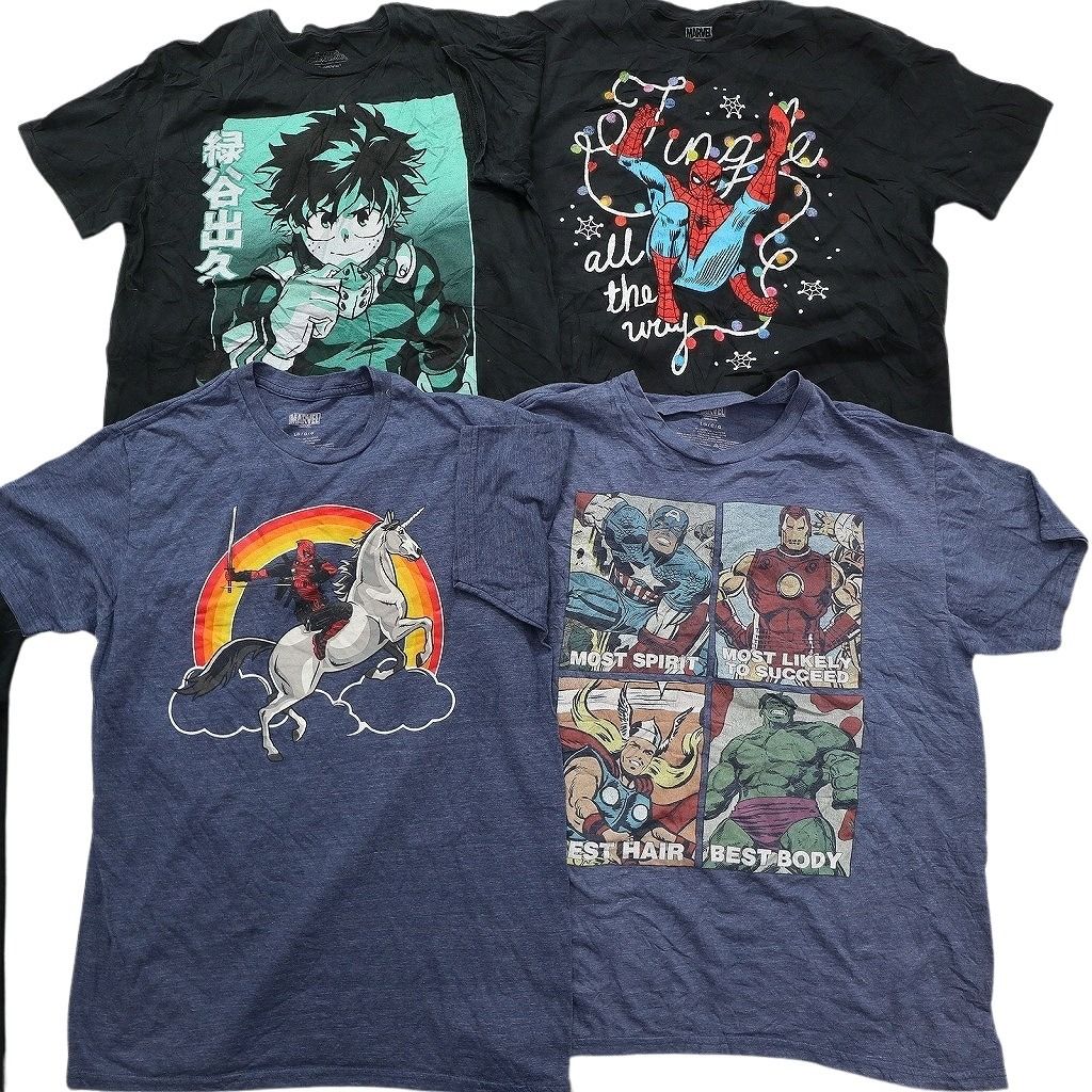 古着卸 まとめ売り キャラクター Tシャツ 16枚セット ( メンズ L ) ディズニー ミッキー マリオ マーベル スパイダーマン 中古 古着 NE8050 古着卸 まとめ売り キャラクター Tシャツ 16枚セット ( メンズ L ) ディズニー ミッキー マリオ マーベル スパイダーマン 中古 古着 NE8050