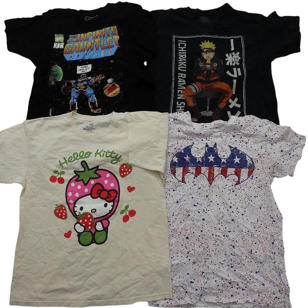 古着卸 まとめ売り キャラクター Tシャツ 16枚セット ( メンズ L ) ディズニー ミニー マーベル スパイダーマン ミッキー 中古 古着 NE8051 古着卸 まとめ売り キャラクター Tシャツ 16枚セット ( メンズ L ) ディズニー ミニー マーベル スパイダーマン ミッキー 中古 古着 NE8051