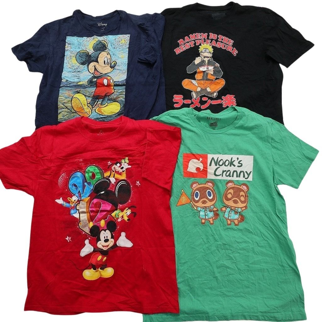 古着卸 まとめ売り キャラクター Tシャツ 16枚セット ( メンズ L ) ディズニー ミニー マーベル スパイダーマン ミッキー 中古 古着 NE8051 古着卸 まとめ売り キャラクター Tシャツ 16枚セット ( メンズ L ) ディズニー ミニー マーベル スパイダーマン ミッキー 中古 古着 NE8051