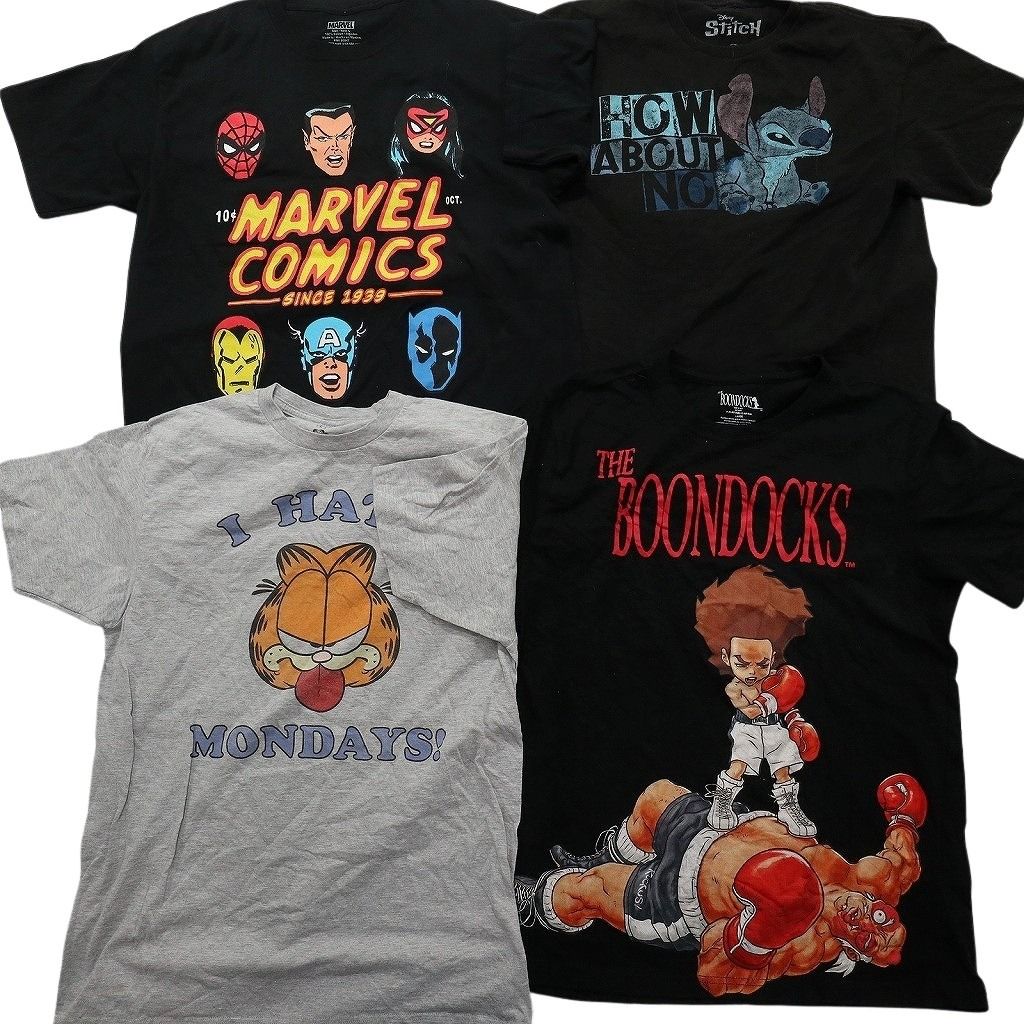 古着卸 まとめ売り キャラクター Tシャツ 16枚セット ( メンズ L ) ディズニー マーベル スティッチ キャプテンアメリカ 中古 古着 NE8053 古着卸 まとめ売り キャラクター Tシャツ 16枚セット ( メンズ L ) ディズニー マーベル スティッチ キャプテンアメリカ 中古 古着 NE8053