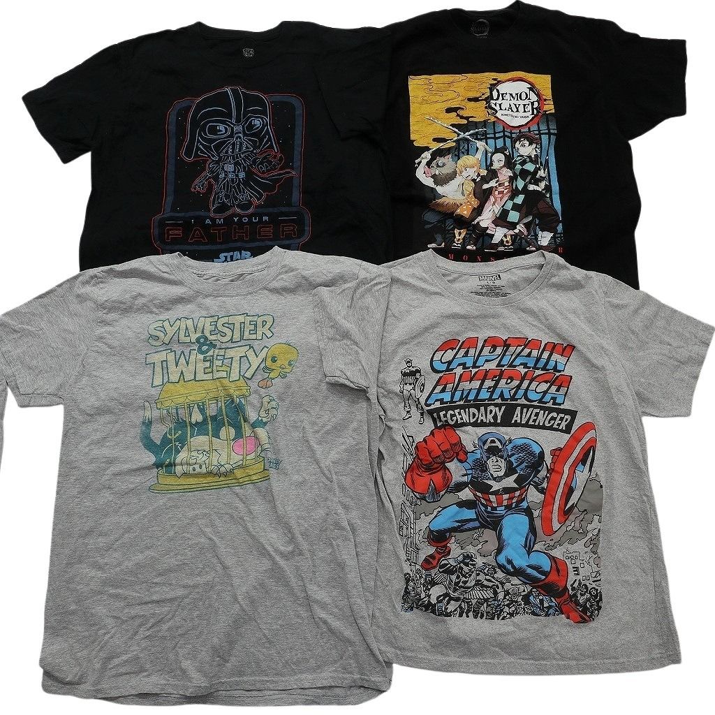 古着卸 まとめ売り キャラクター Tシャツ 16枚セット ( メンズ L ) ディズニー マーベル スティッチ キャプテンアメリカ 中古 古着 NE8053 古着卸 まとめ売り キャラクター Tシャツ 16枚セット ( メンズ L ) ディズニー マーベル スティッチ キャプテンアメリカ 中古 古着 NE8053