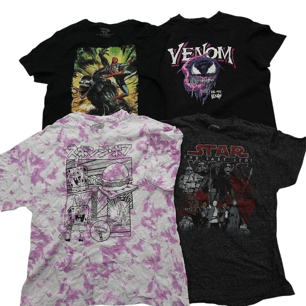 古着卸 まとめ売り キャラクター Tシャツ 16枚セット ( メンズ M ) マーベル ヴェノム スパイダーマン スターウォーズ 中古 古着 NE8056 古着卸 まとめ売り キャラクター Tシャツ 16枚セット ( メンズ M ) マーベル ヴェノム スパイダーマン スターウォーズ 中古 古着 NE8056