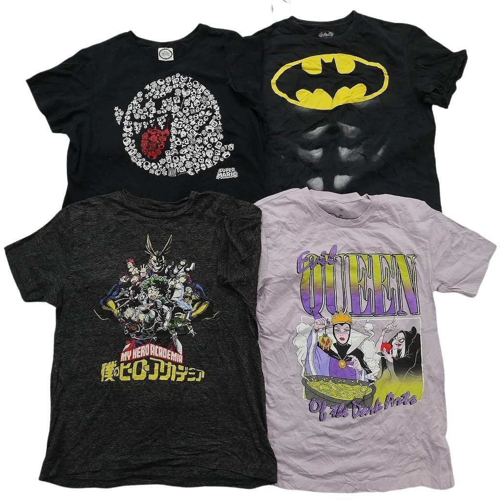 古着卸 まとめ売り キャラクター Tシャツ 16枚セット ( メンズ M ) ディズニー ヴィランズ マーベル デッドプール 中古 古着 NE8057