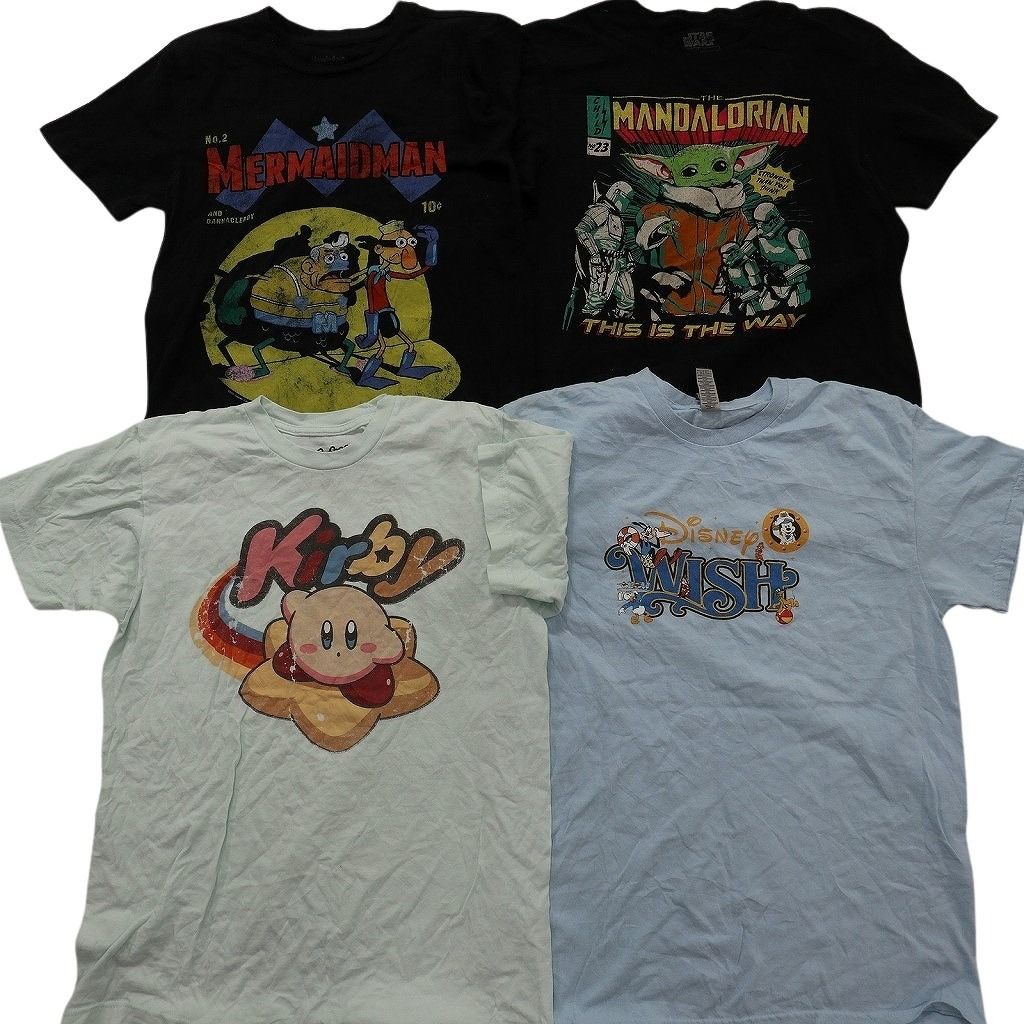 古着卸 まとめ売り キャラクター Tシャツ 16枚セット ( メンズ M ) スヌーピー ディズニー ミッキー スターウォーズ 中古 古着 NE8059