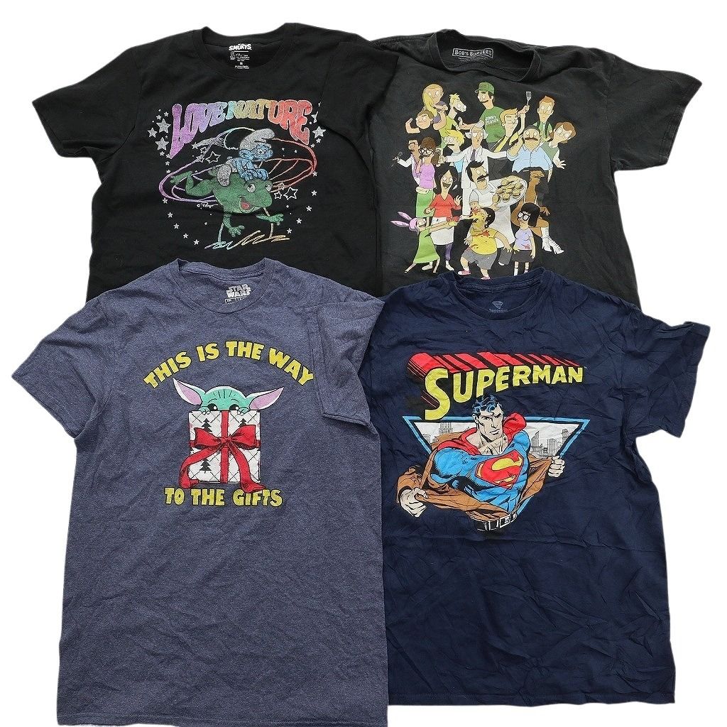 古着卸 まとめ売り キャラクター Tシャツ 16枚セット ( メンズ M ) スヌーピー ディズニー ミッキー スターウォーズ 中古 古着 NE8059