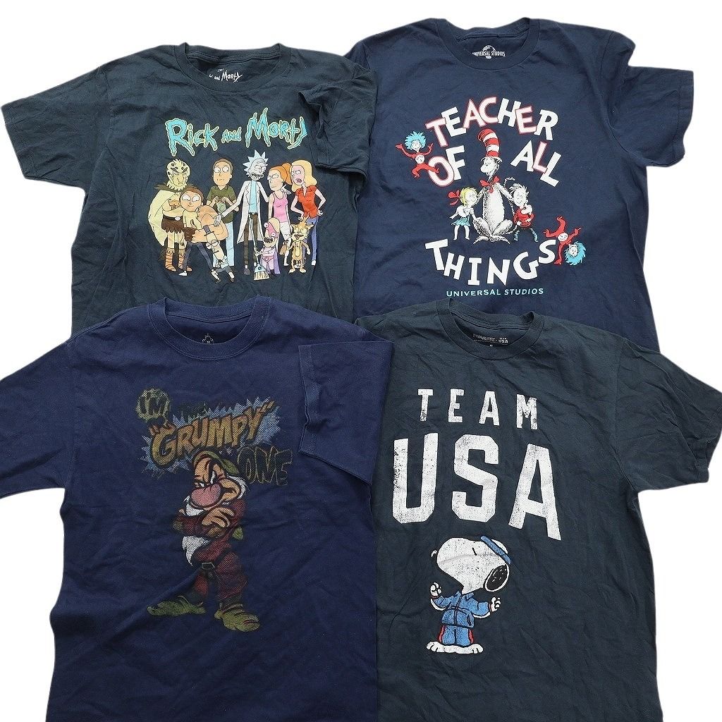 古着卸 まとめ売り キャラクター Tシャツ 16枚セット ( メンズ M ) スヌーピー ディズニー ミッキー スターウォーズ 中古 古着 NE8059