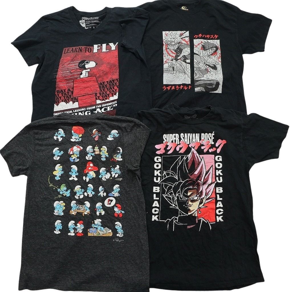 古着卸 まとめ売り キャラクター Tシャツ 16枚セット ( メンズ M ) ドラゴンボール スヌーピー ナルト スポンジボブ 中古 古着 NE8060 古着卸 まとめ売り キャラクター Tシャツ 16枚セット ( メンズ M ) ドラゴンボール スヌーピー ナルト スポンジボブ 中古 古着 NE8060