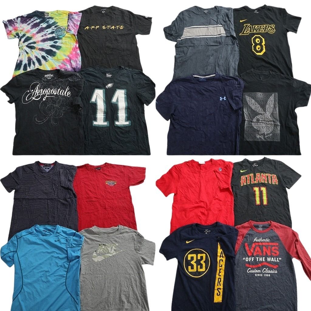 古着卸 まとめ売り ブランドMIX Tシャツ 16枚セット ( メンズ S/M ) オールドネイビー トミーヒルフィガー ナイキ 中古 古着 NE8061