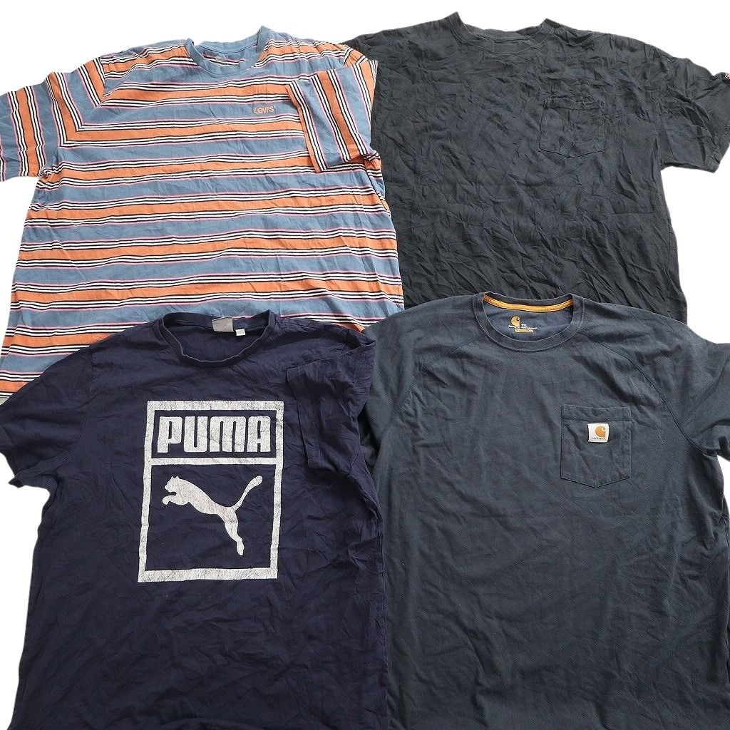 古着卸 まとめ売り ブランドMIX Tシャツ 16枚セット ( メンズ 2XL ) カーハート ディッキーズ リーバイス ナイキ プーマ 中古 古着 NE8064