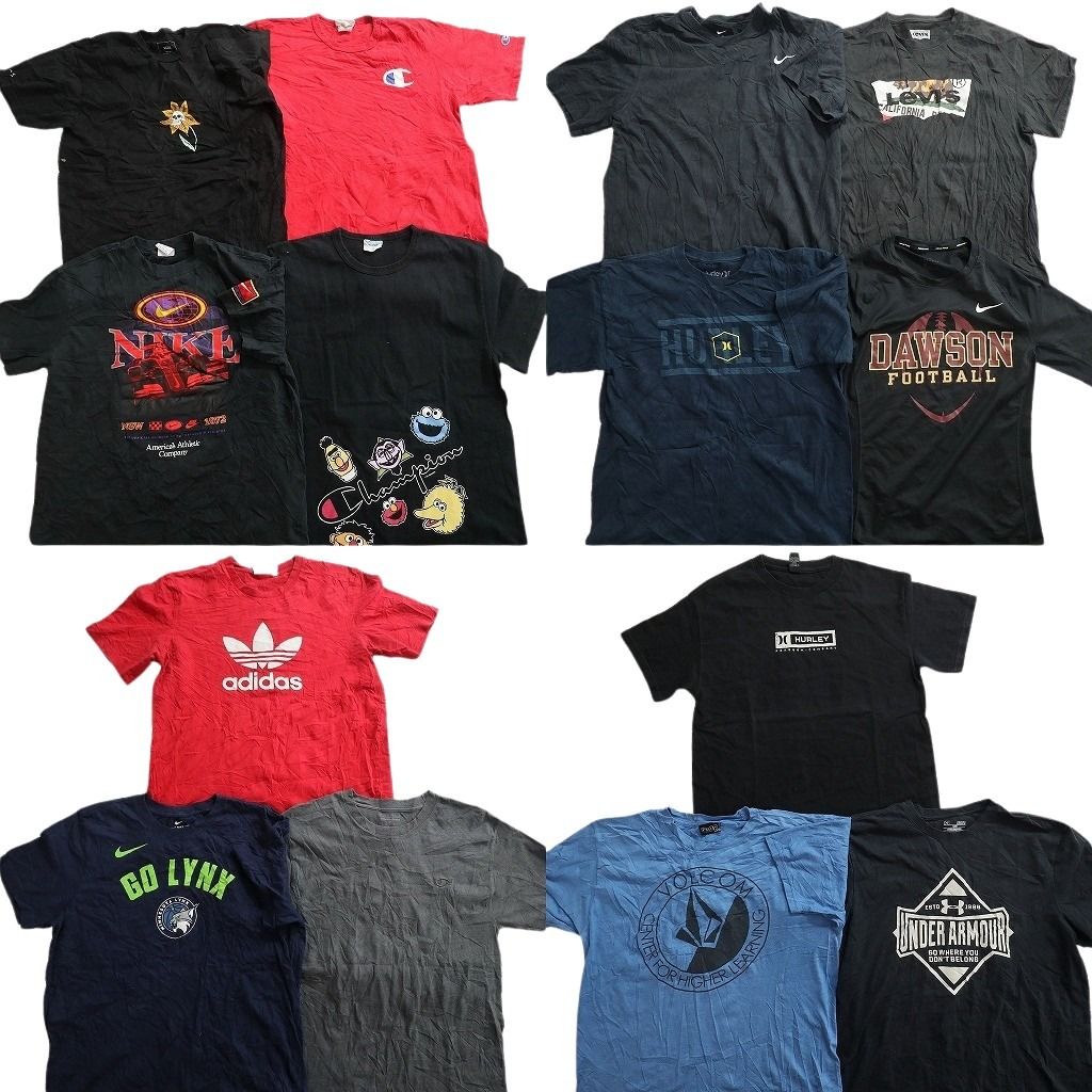 古着卸 まとめ売り ブランドMIX Tシャツ 14枚セット ( メンズ M ) リーバイス ナイキ アディダス チャンピオン 中古 古着 NE8065